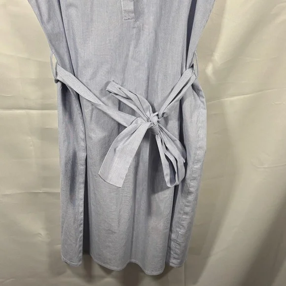 Gibon Women's Blue Ruffle Sleeve Dress SZ L - Picture 5 of 9